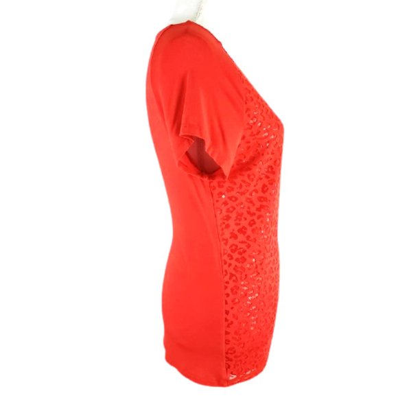 SOLD ***** Nue Options Sequins Cheetah Print Top - Picture 3 of 9